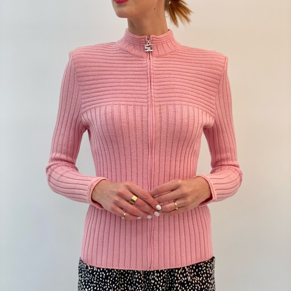 COPY - ST. JOHN SPORT zip up knit cardigan